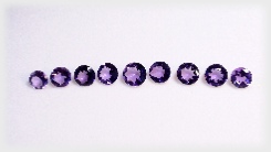 Hard to Find Round Amethyst Gemstone Kit of 25 ct